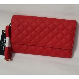 SOULFINA COLLECTION WALLET CONVERTS SHOULDER BAG WITH LONG STRAP COLOR CORAL